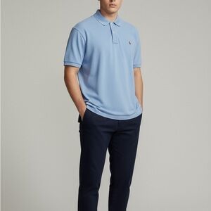 Ralph Lauren Knit Oxford Polo Shirt 3XLT Tall | Light Blue Preppy Classic